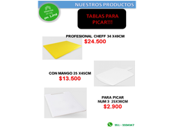 TABLAS PARA PICAR