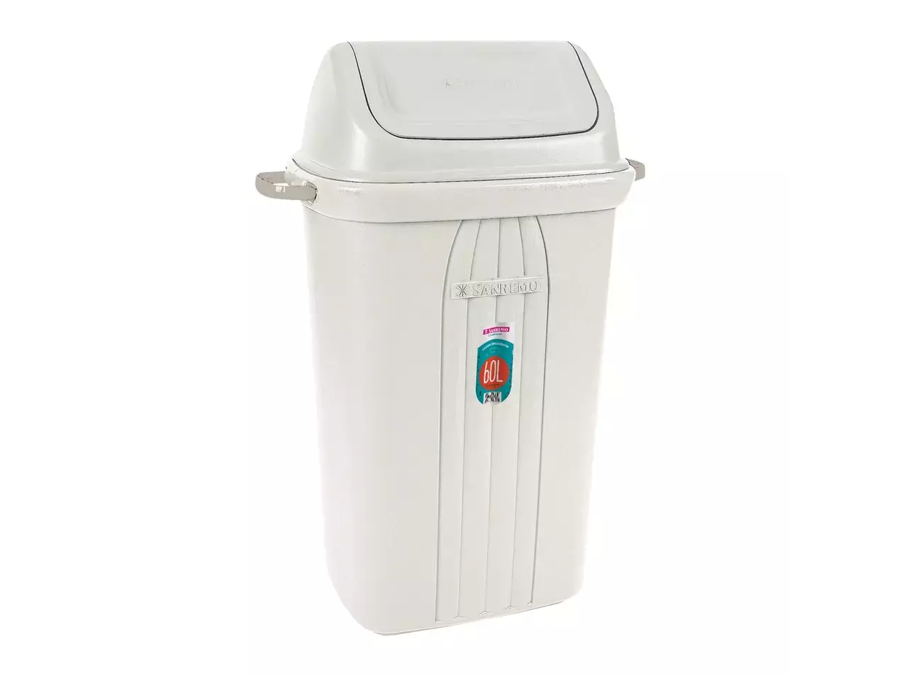 CESTO PLASTICO TAPA VAIVEN 59 LITROS