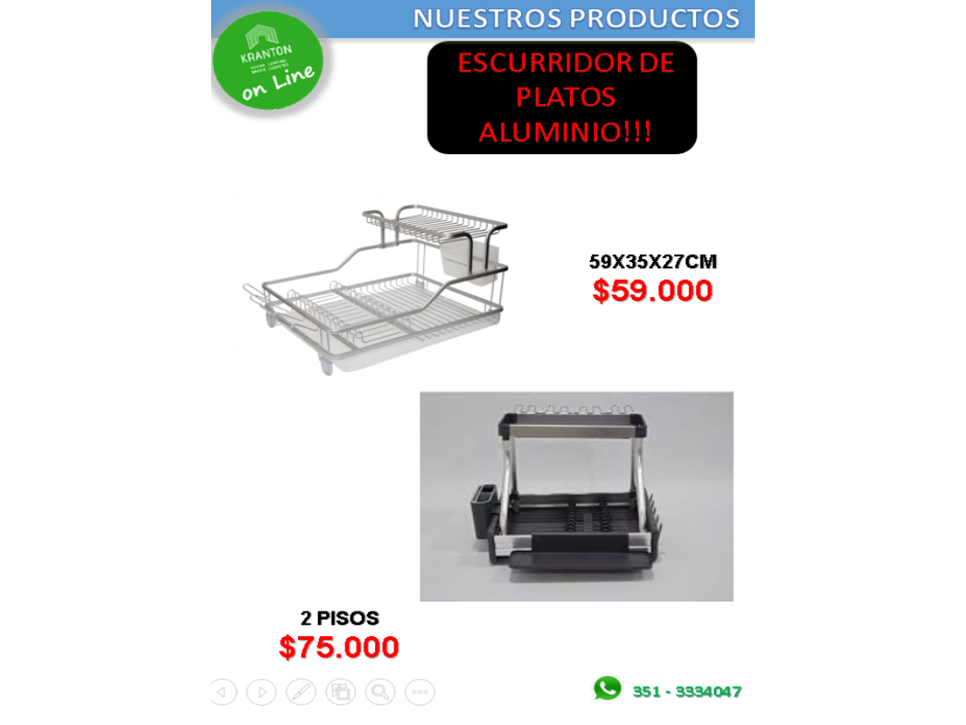 SECAPLATOS ALUMINIO
