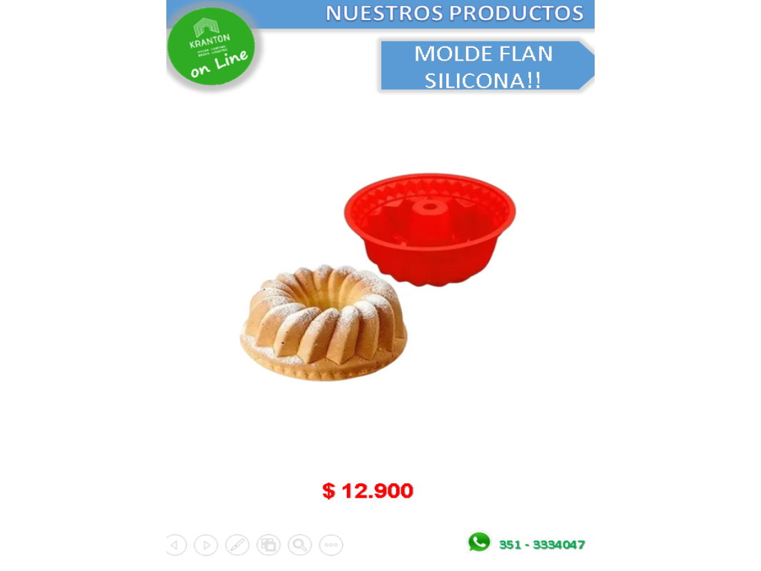 MOLDE FLAN SILICONA de Pikaventa