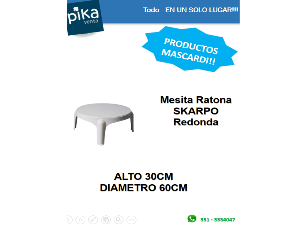 MESA RATONA SKARPO BLANCA