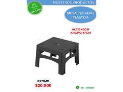 MESA PLASTICA PLEGABLE