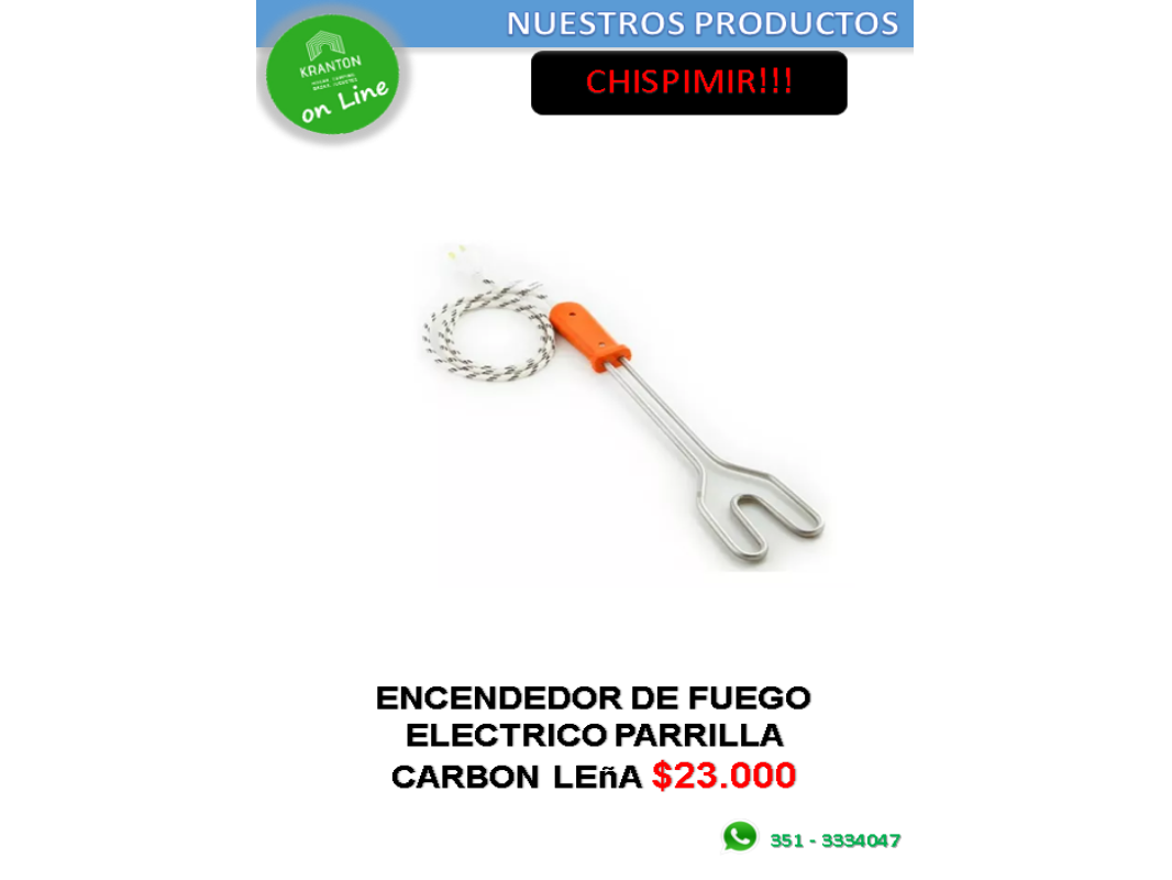 CHISPIMIR ENCENDEDOR DE FUEGO ELECTRICO
