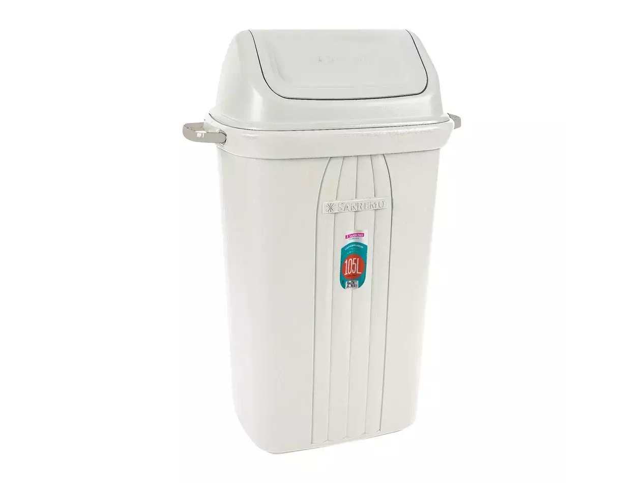 CESTO PLASTICO TAPA VAIVEN 105 LITROS