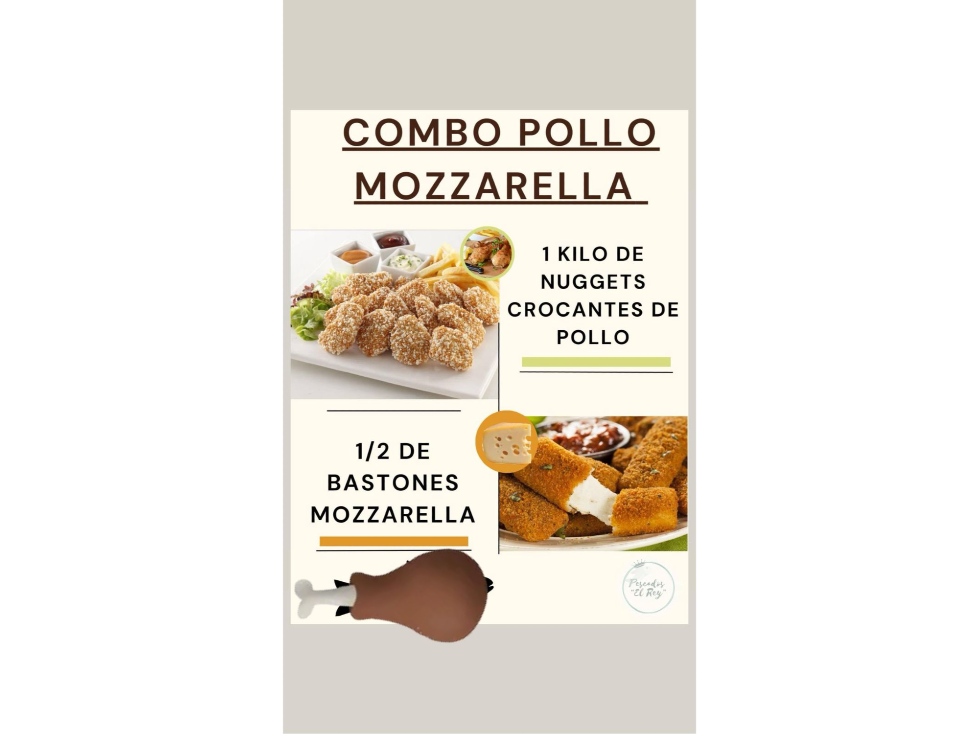 COMBO POLLO Y MUZZARELLA