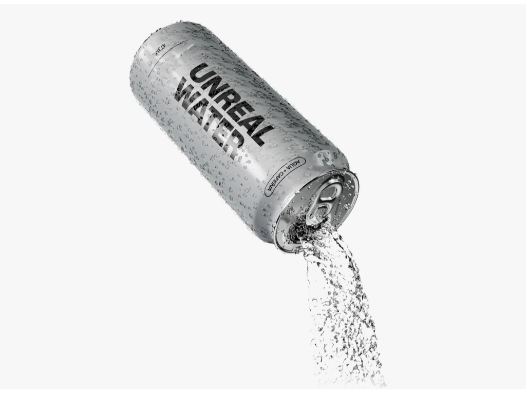 Unreal water. Bebida enrgética sin sabor. Agua Pura + Cafeina.