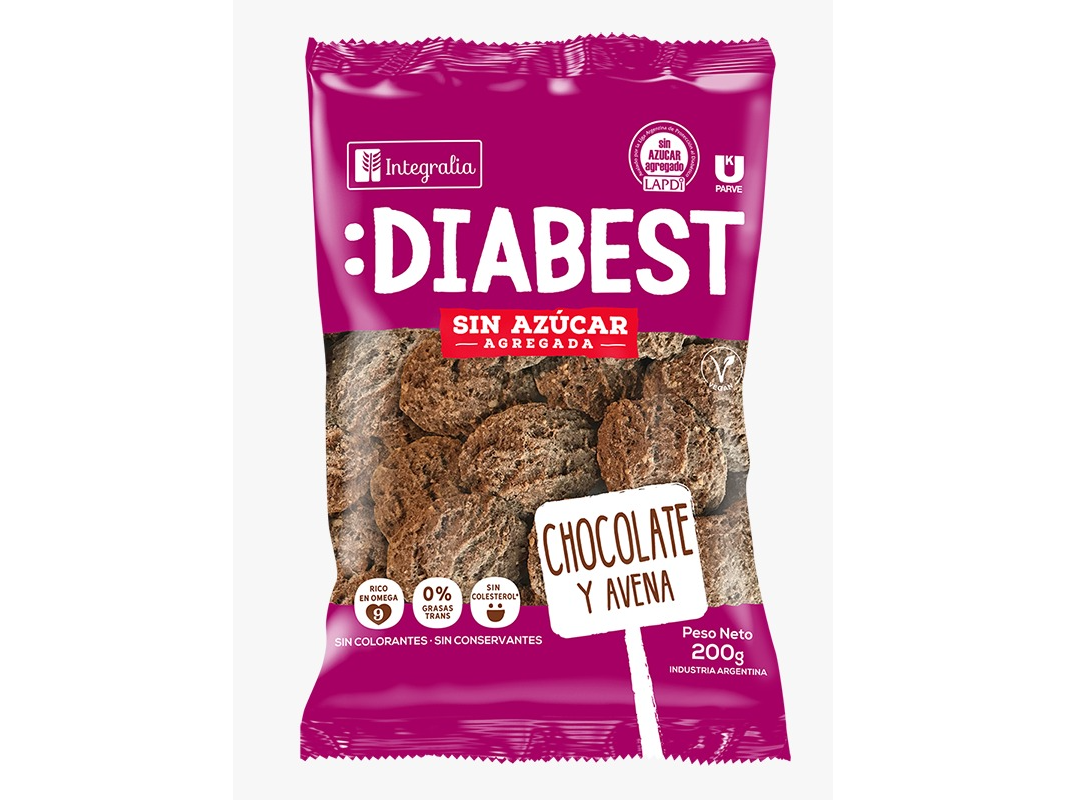 Galletas Diabest  de Chocolate y Avena. Sin Azucar Agregada (Copia) (Copia)