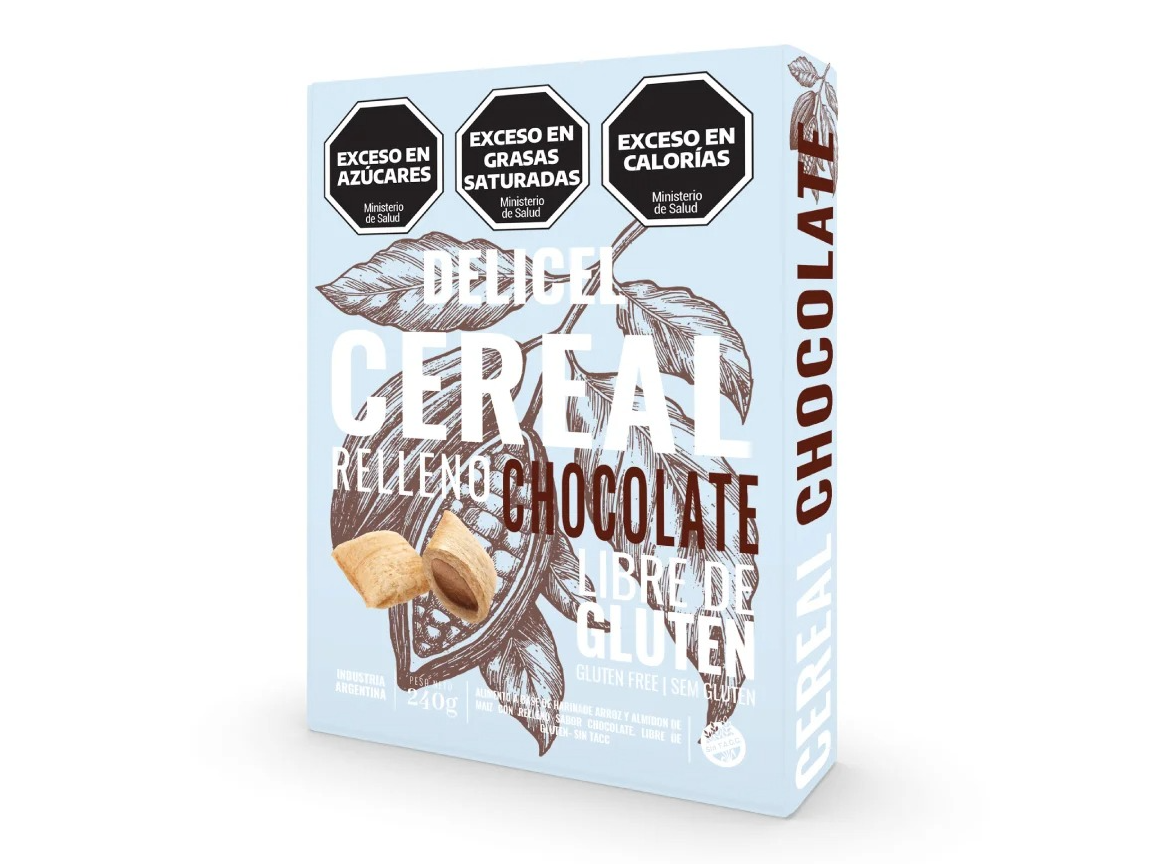 Cereal Relleno de Chocolate Libre de Gluten