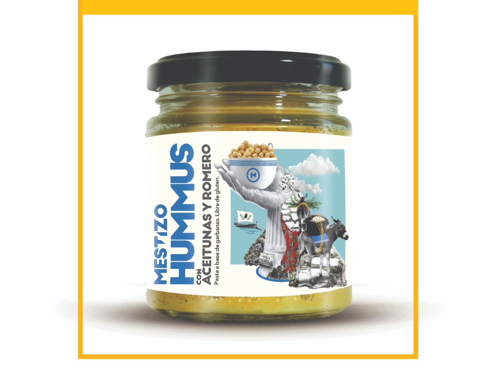 Hummus con Aceitunas Negras y Romero