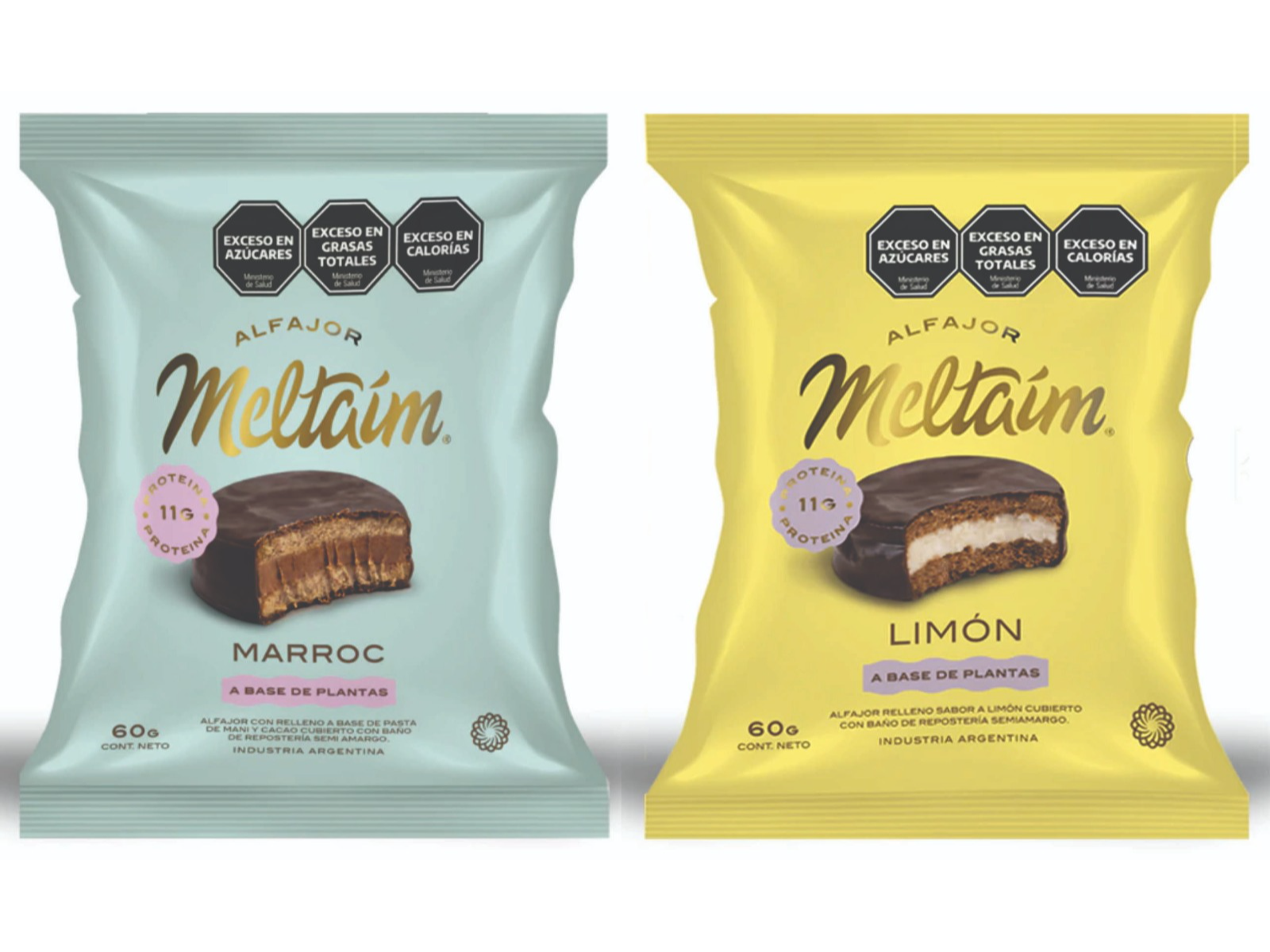 Alfajor Meltaim x 6  de limón y 6 de Marroc