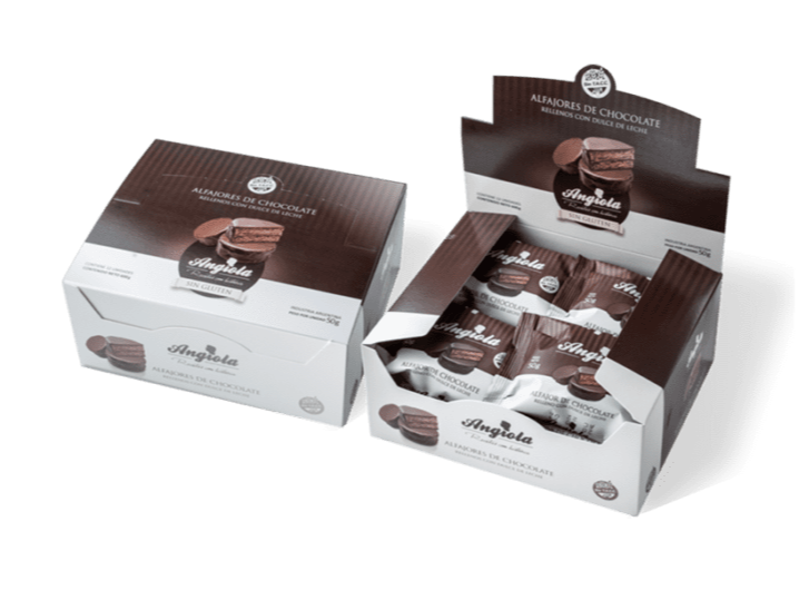 Alfajor Angiola de Chocolate x 12 unidades