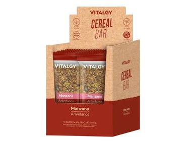 Cereal Bar Vitalgy Sabor Manzana Arándanos x 10 unidades
