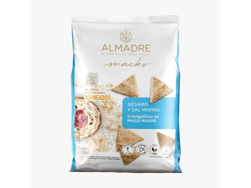 Triangulitos de Masa Mdre. Sabor Sésamo y Sal Marina
