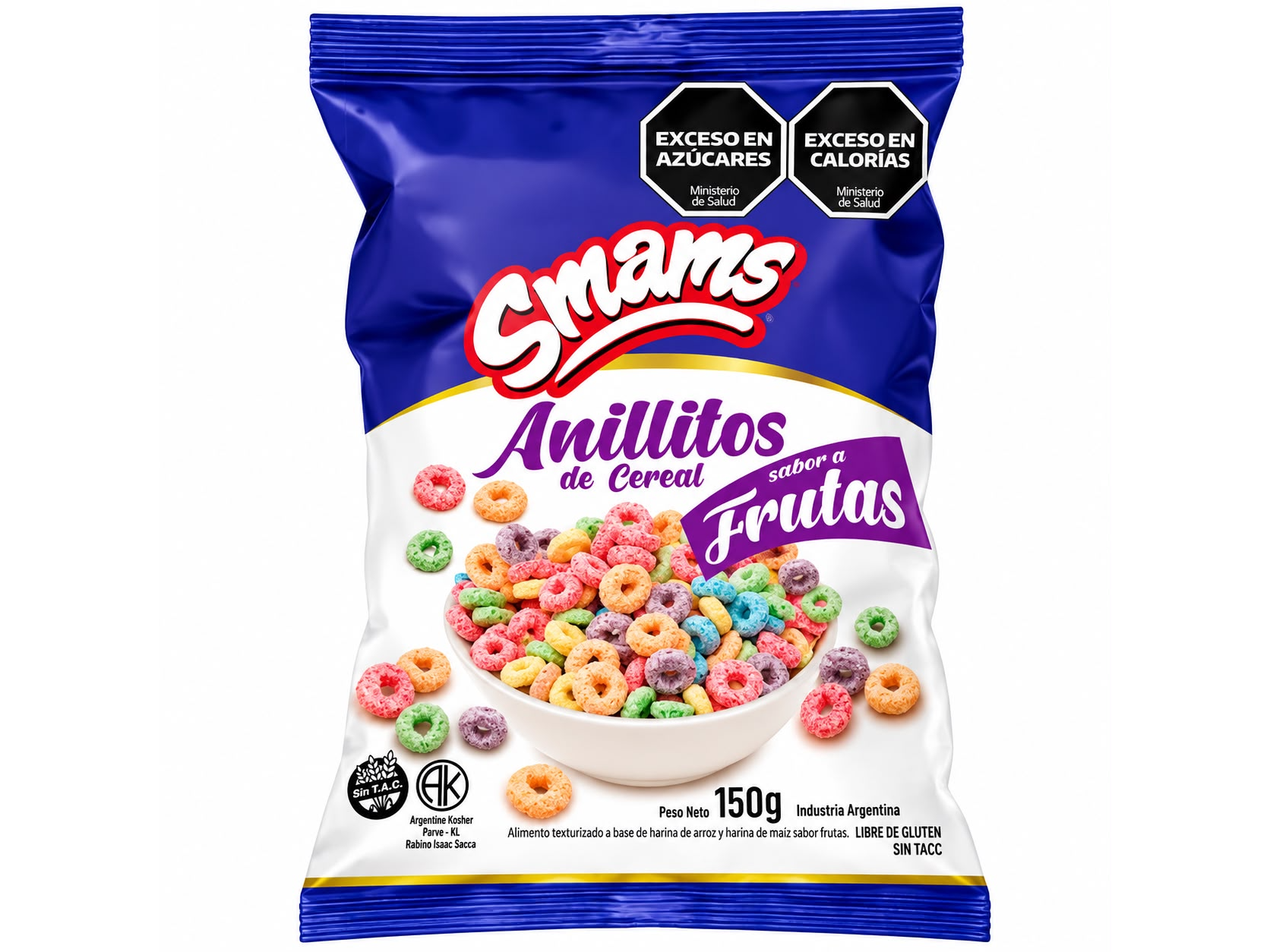 Anillitos de Cereal sabor frutas x 150g