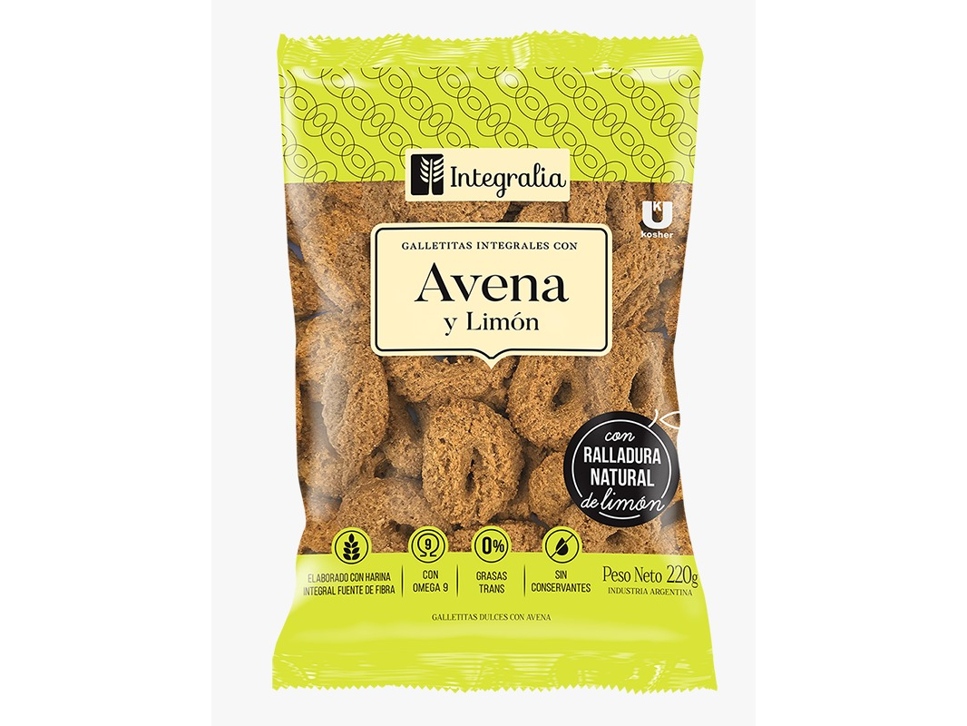 Galletas Integrales con Avena y Limón