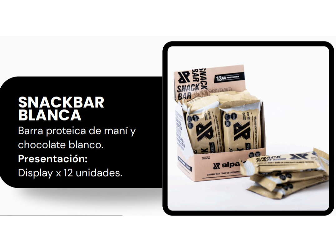 Snackbar Blanca. Display x 12 unidades (Copia)