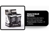 Snackbar Negra. Display x 12 unidades