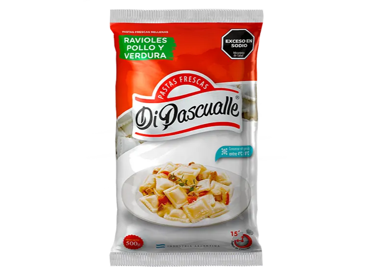 Ravioles Pollo y Verdura