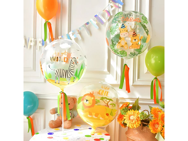 Globo Esfera "ANIMAL PARTY" 22"