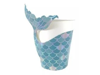 Vaso Polipapel Sirena de Mar X8