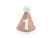 Bonete 1 añito Kraft Pompon blanco.