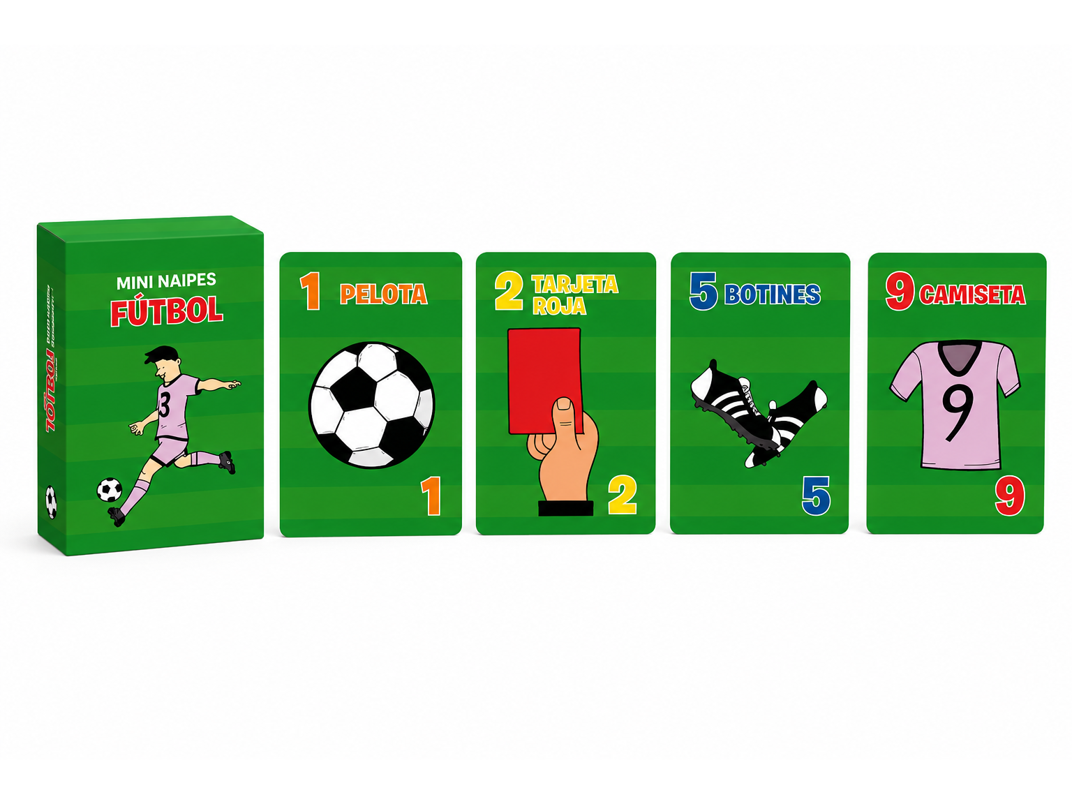 Mini Naipes Cartas Diseño Fútbol X6 U