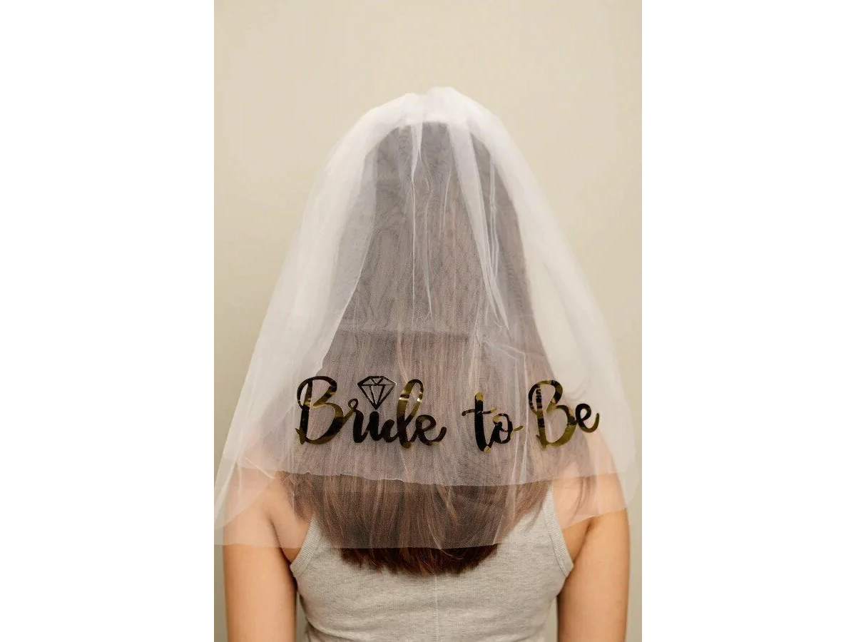 Vincha con Velo "Bride" Cristales Diamonds