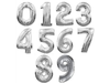 Globos Metalizados Numeros Plata 16"