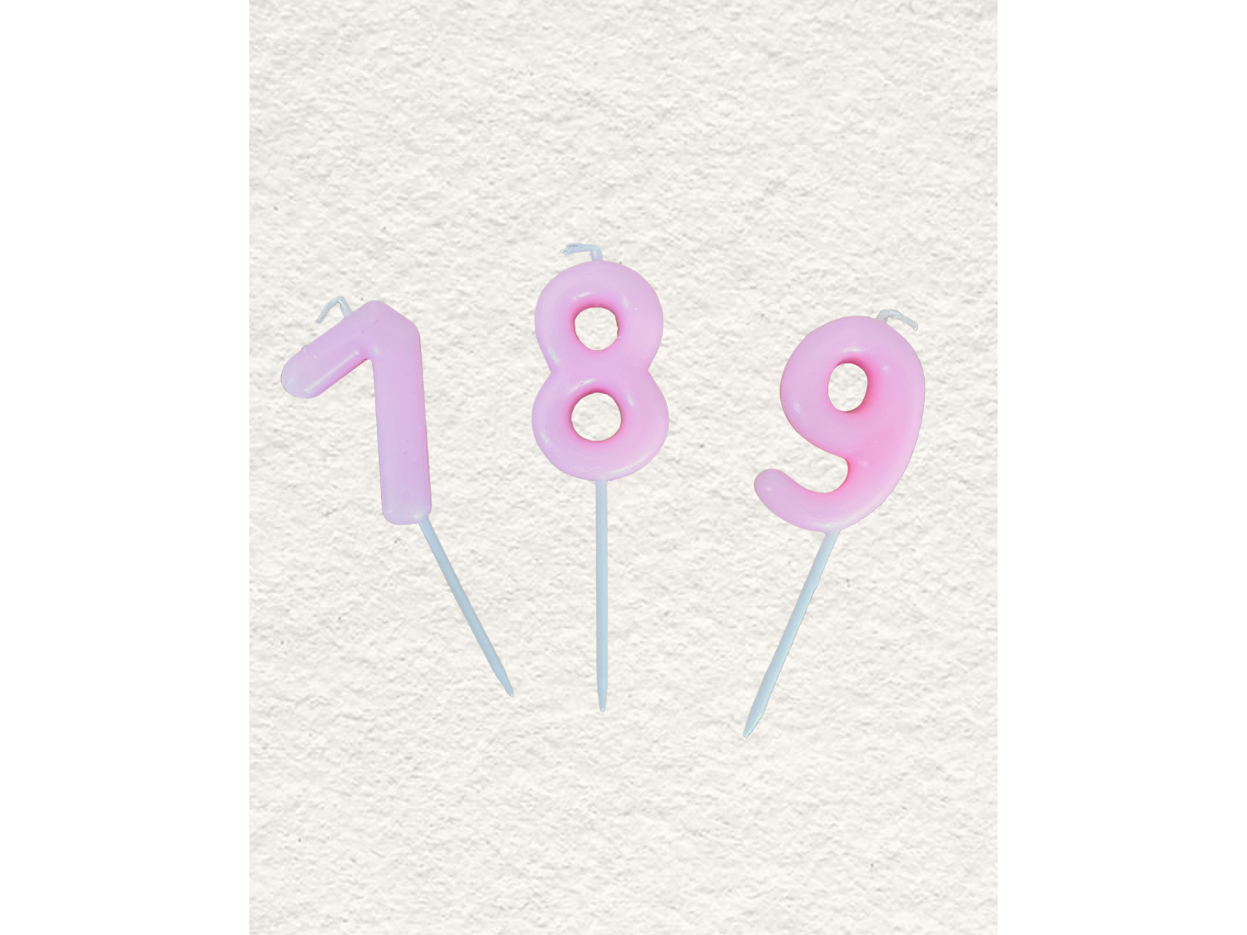 Velas Números Pastel