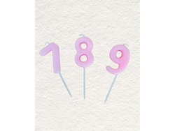 Velas Números Pastel