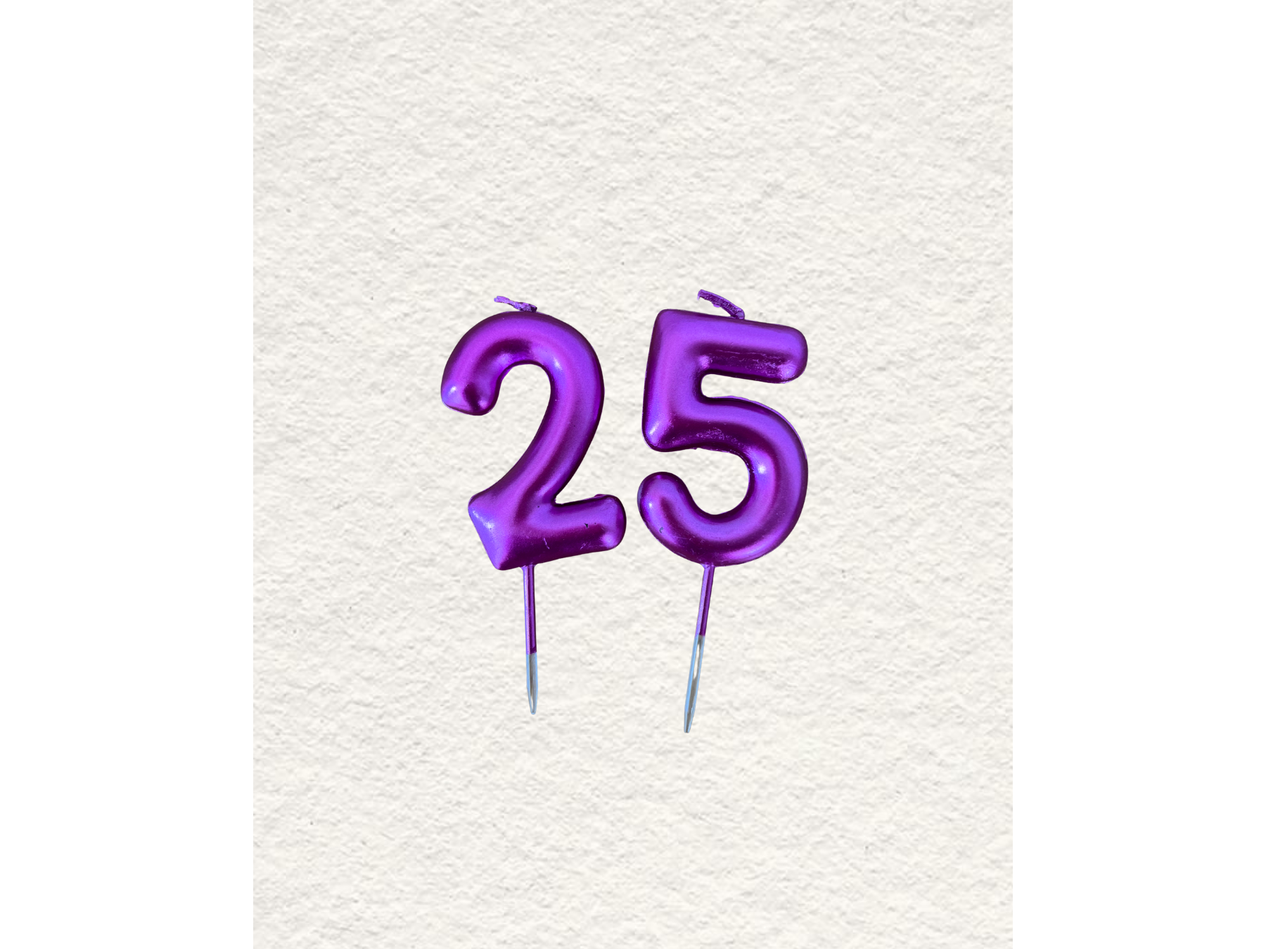 Velas Número "Metallic" 2