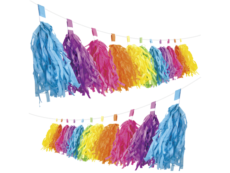 Guirnalda de Borlas Arcoíris (300 cm)