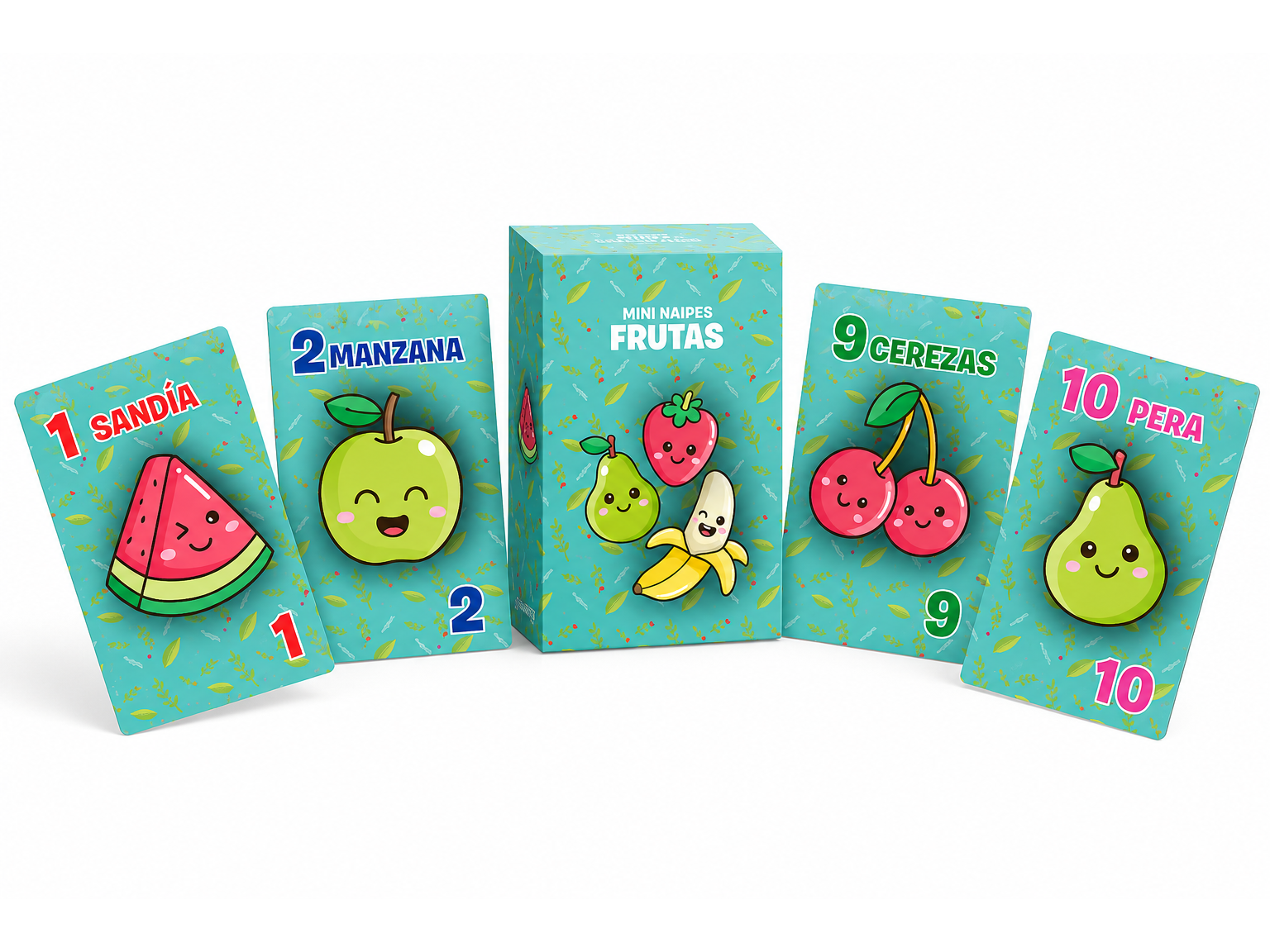 Mini Naipes Cartas Diseño Frutas X6