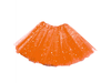 Tutú Naranja con Brillos y Estrellas 3 Capas (30cm)