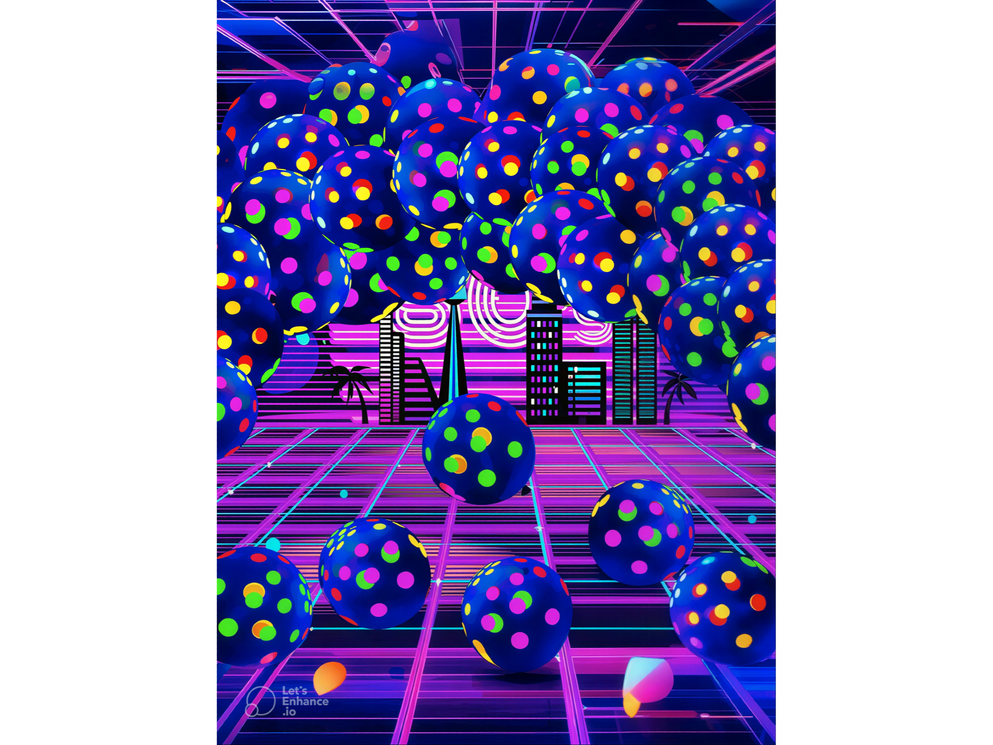 Set de Globos de Látex "Lunares Neón" (X20)