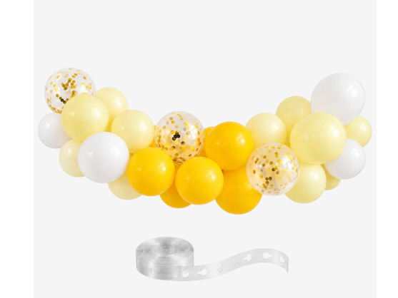 Arco Globos Mix Amarillo
