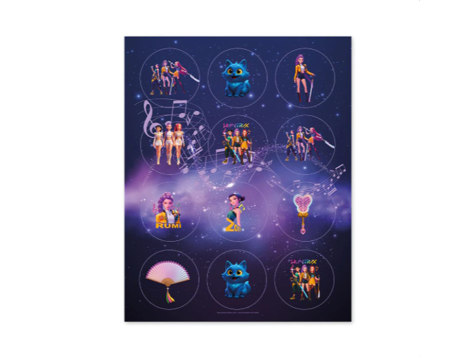 Plancha de Stickers "Guerreras K-Pop"