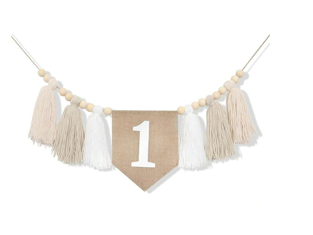 Banderín Decorativo "1 Añito" - Kraft Estilo Boho
