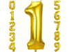 Globo Número Metalizado 32 Pulgadas Oro Varios Números