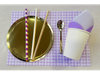 Kit de Mesa "Lila y Dorado" (X8) o (X16)