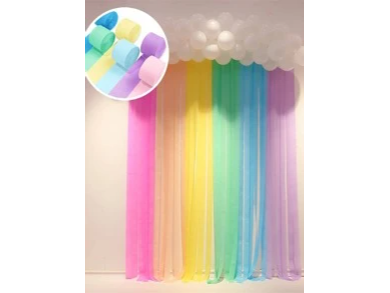 Cortinas Papel (X6 piezas) Lila