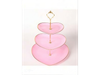 Soporte para Mesa Dulce "Corazón" Rosa (3 niveles)