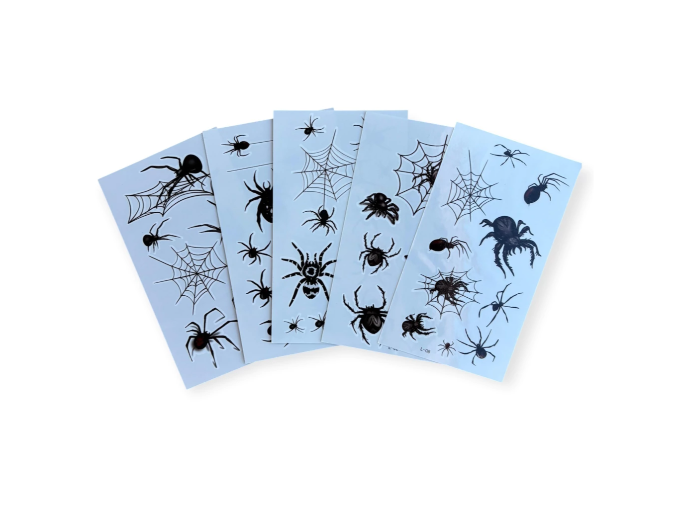 Plancha de Tatuajes Temporales Arañas (X1)