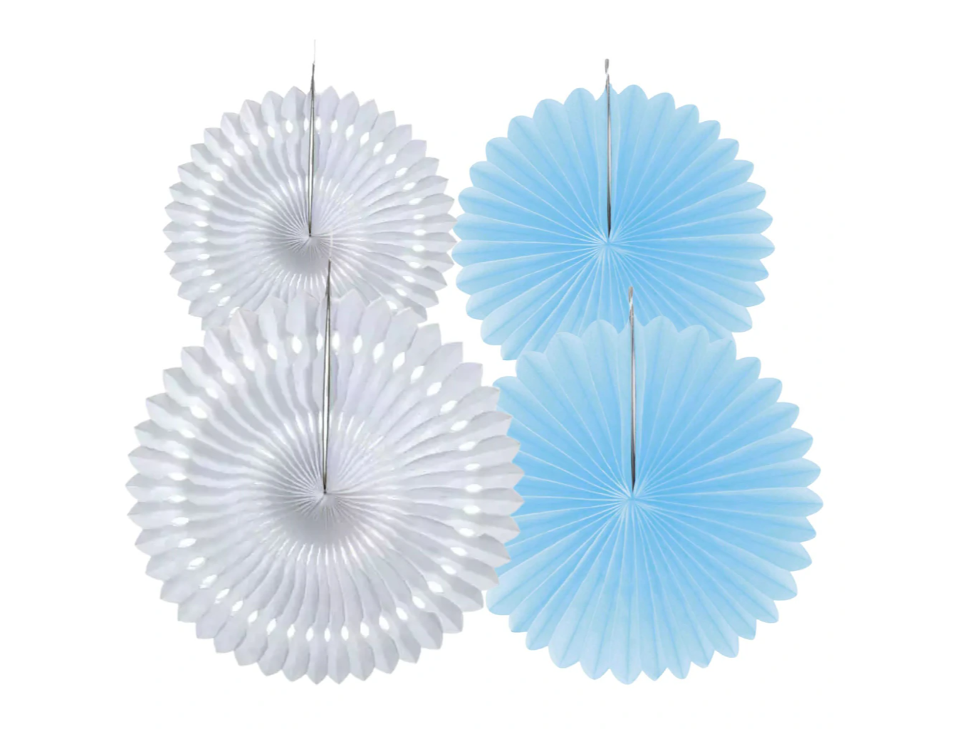 KIT ROSETAS CELESTE Y BLANCA