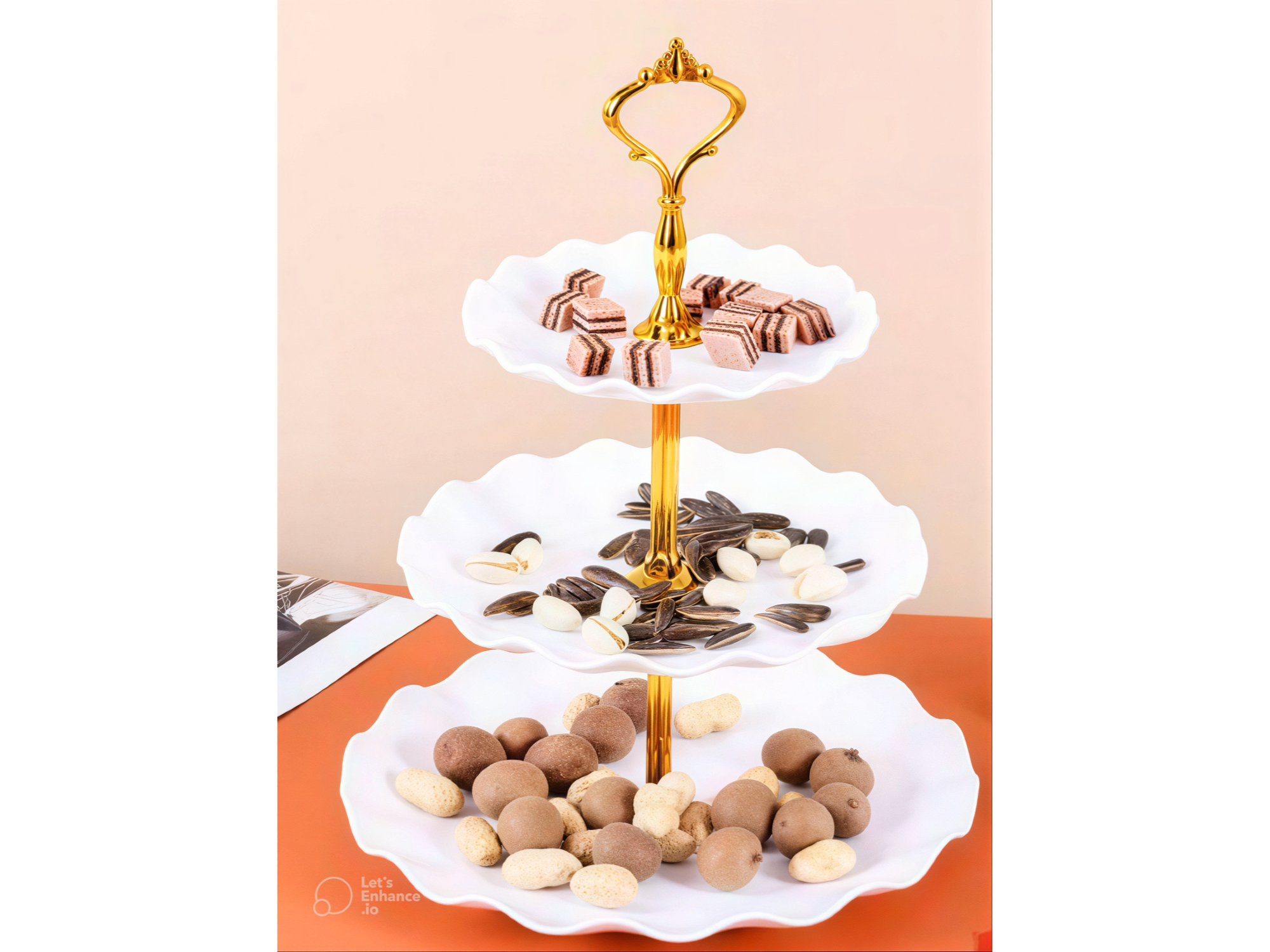 Soporte para Cupcakes y Mesa Dulce - Blanco (3 Niveles)