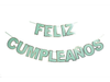Banderín "Feliz Cumpleaños" Aqua
