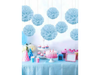 Set de Pompones de Papel Seda - Celeste Pastel (X9)