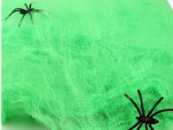 Teleraña con Arañas verde y naranja