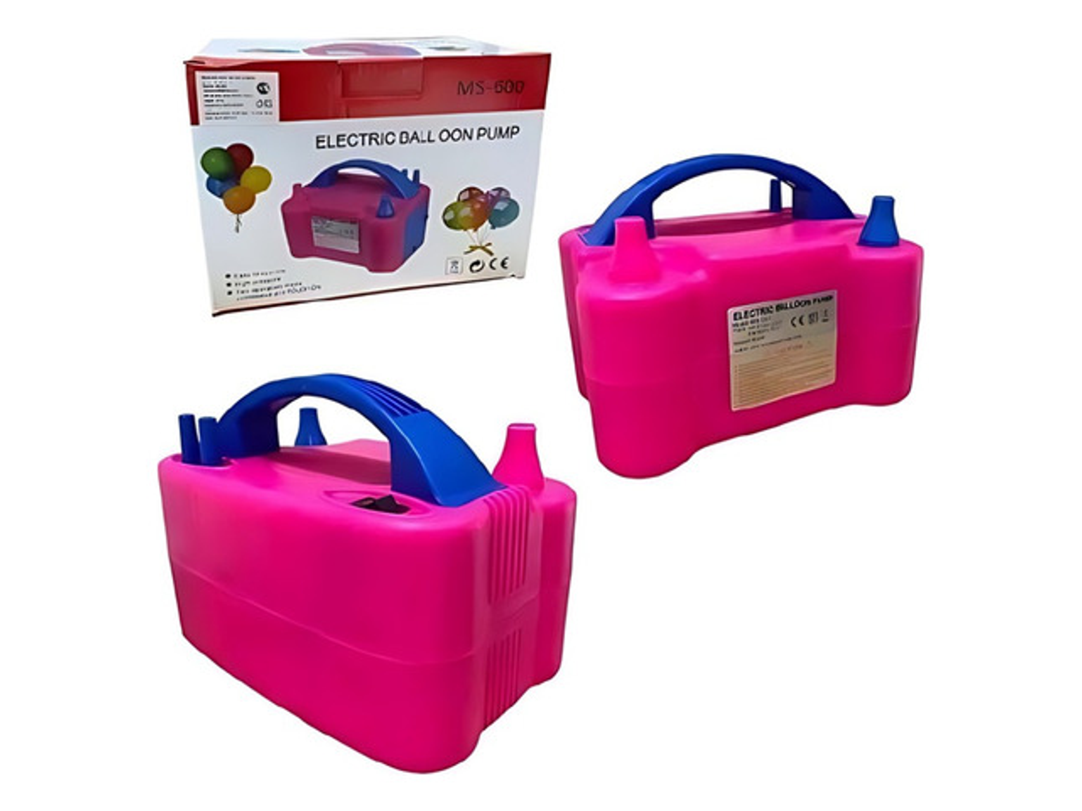 Inflador De Globos Eléctrico 600w Doble Salida