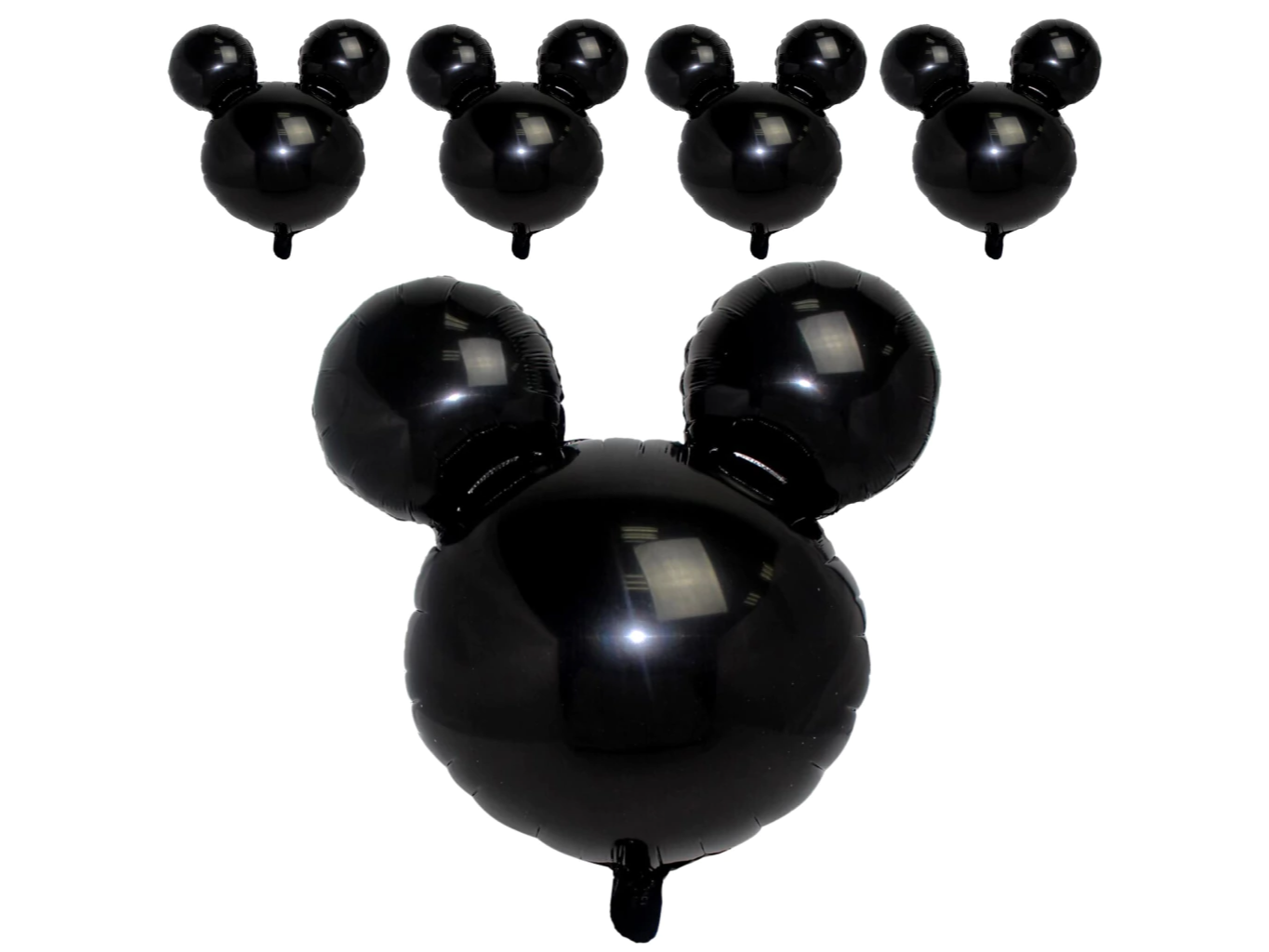 Globo Metalizado Cabeza Mickey Negro Mini (30cm)